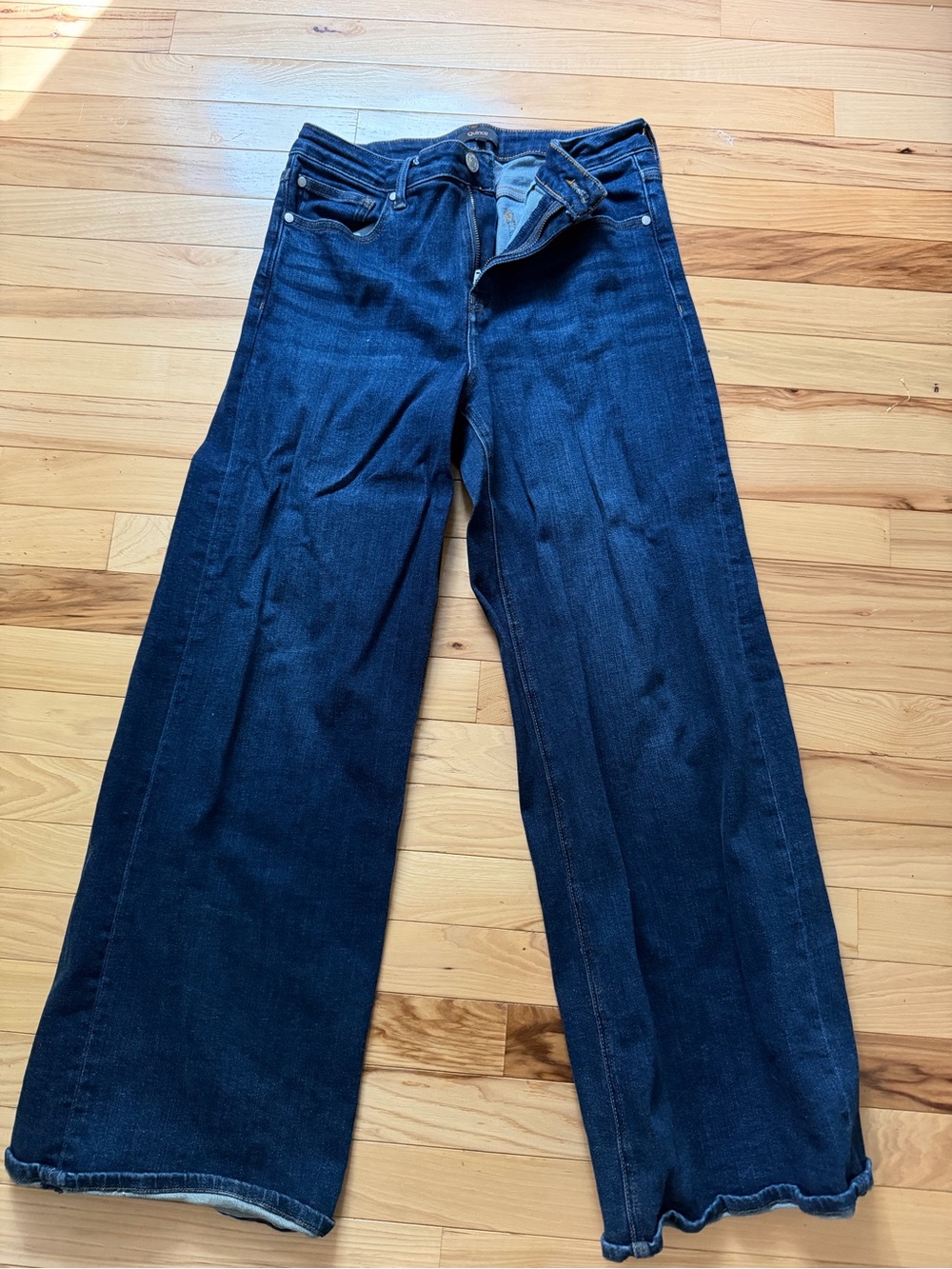 Quince Dark Blue Wide Leg Jeans